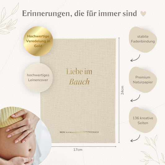MyBaby123 linen pregnancy journal