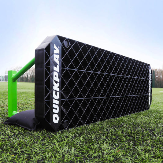 QUICKPLAY Replay Station Soccer Portable Rebound Wall - Portable Rebounder Board with Two Surfaces and Adjustable Angle - Soccer Training Equipment for Ball Control and Passing Drills