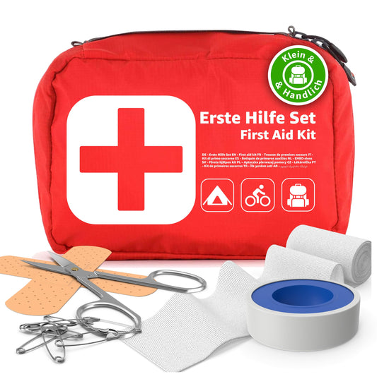 5x TRAVELLER Mini First Aid Kit - small & handy - Travel & Hiking & Outdoor & Biking - First Aid Kit - On the Go - Kids & Adults (5)
