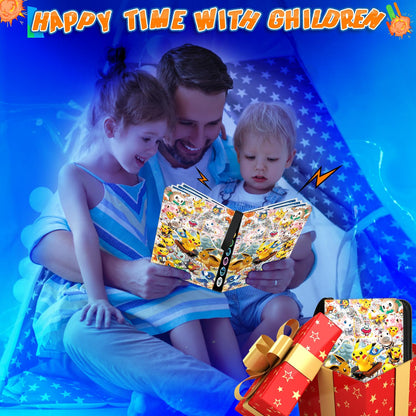Card collection album, 50 pages, 400 card capacity. Portable, waterproof holder for cards. Great gift for kids, M01.