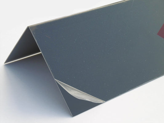 Aluminum angle sheet Aluminum corner sheet Angle 90° Aluminum L-angle 100mm x 50mm in Gray Anthracite RAL 7016 Facade cladding Wall sealing Wall covering (100mm x 50mm x 2,000mm)