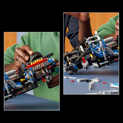 LEGO Technic 2 Fast 2 Furious Nissan Skyline GT-R R34 model building set for adults - featuring drift function, steering, suspension, and 6-cylinder engine - collector's gift for fans - 42210