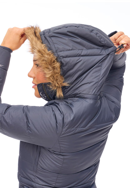 Jeff Green Women's Breathable Waterproof Down Outdoor Parka Fely, Color: Dark Grey, Size: 40