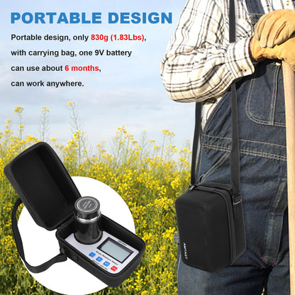 AMTAST Grain Moisture meters for 22 grains: wheat, corn, coffee, cocoa beans, flaxseed, soybeans, rice, almonds, peanuts, parchment coffee, sesame, sorghum, canola, barley.