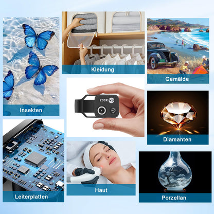 200X mini microscope for smartphone, USB mobile phone microscope for smartphone HD mini microscope, explore Micworld with 200X smartphone microscope.