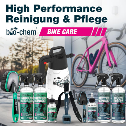 Bio-chem Chain Cleaner Bike Liquid - Drive Degreaser - 2x1000 ml including microfiber cloth - gentle cleaning of the bike chain, cassette, and brake pads.