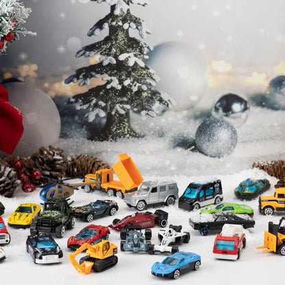 JOYIN Christmas Advent Calendar 2025 for Kids, 24-Day Countdown Calendar, Toy with Die-cast Cars, Set for Boys and Children