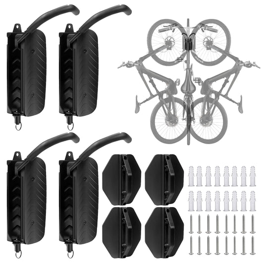 Kafilc Vertical Bike Wall Mount, Bike Wall Holder, Swiveling Bike Wall Mount, Bike Wall Holder up to 30 kg, Wall Mount for Road Bike, MTB, E-Bike