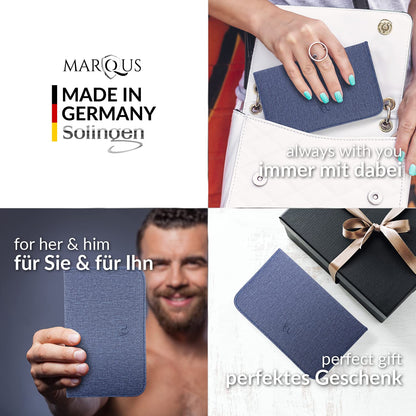 Solingen manicure set 12 pieces - nail set for men and women with everything needed for manicure and pedicure, in a high-quality faux leather case.