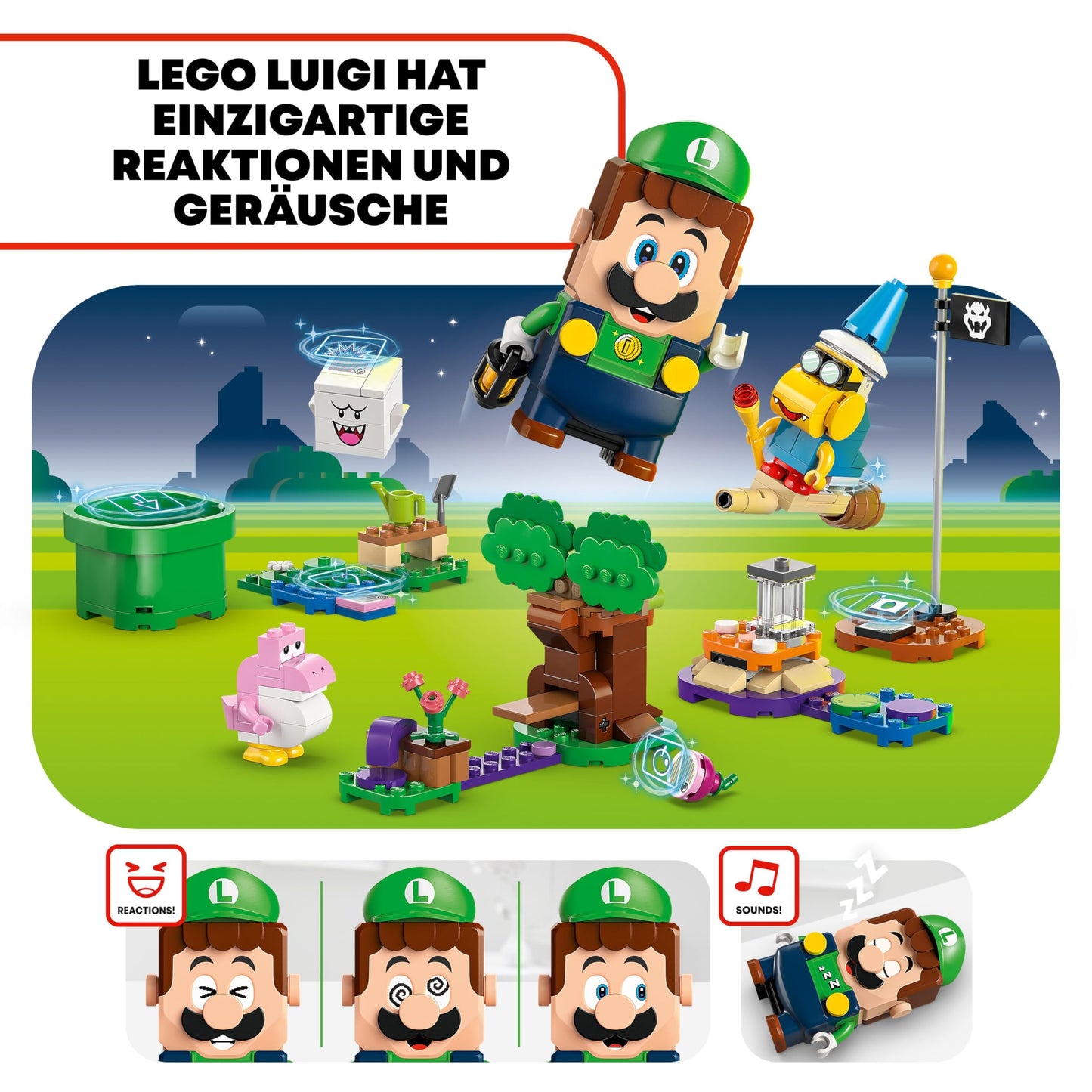 LEGO Super Mario adventure with interactive Luigi, Nintendo gift for boys, girls, and gamers aged 6+, adventure playset for kids with pink Baby Yoshi 71440.