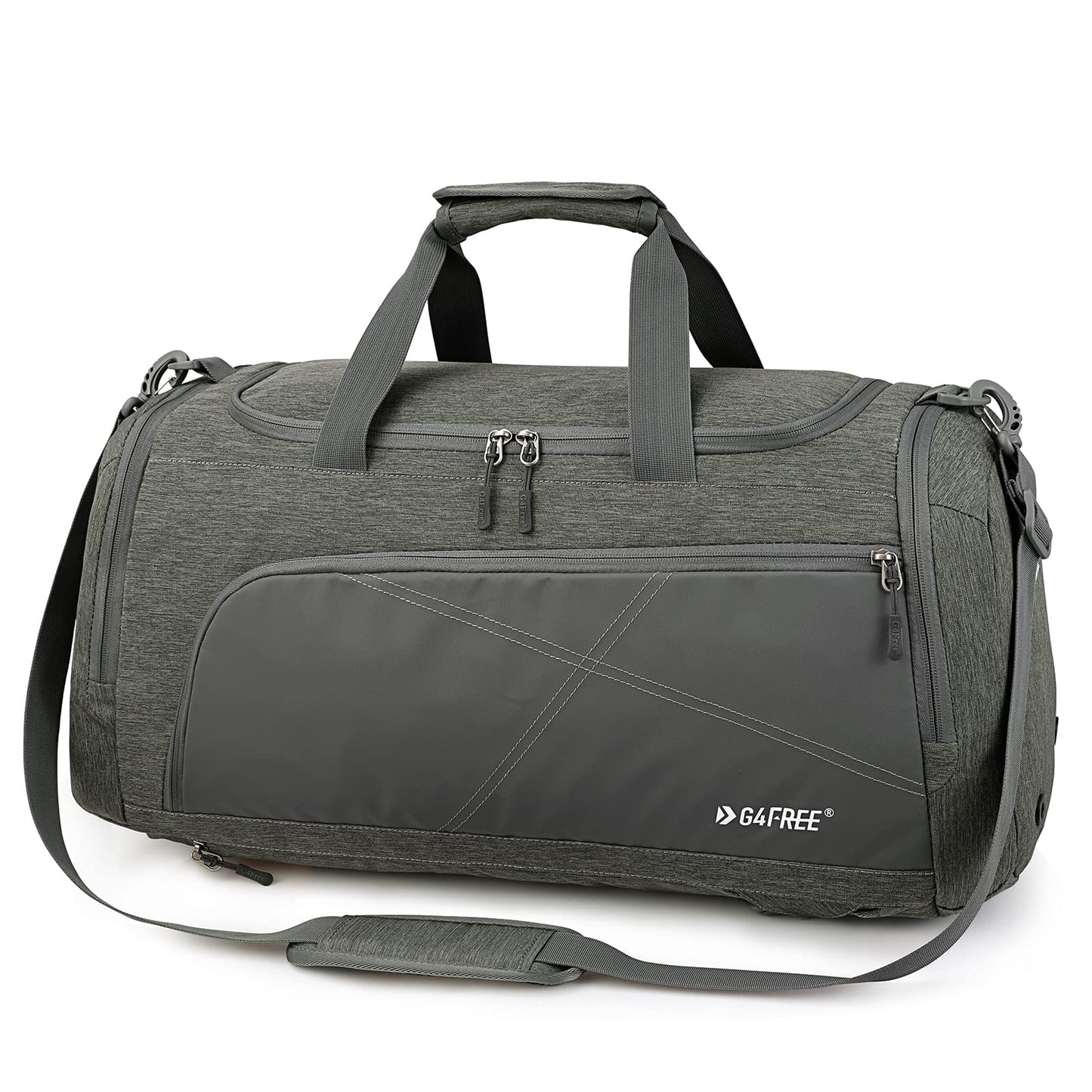 G4Free 45L Large Sports Bag & Travel Bag for Men and Women/ with Shoe Compartment & Wet Pocket/ Training Bag & Gym Bag & School Sports Bag/ for School & Sports & Fitness & Travel