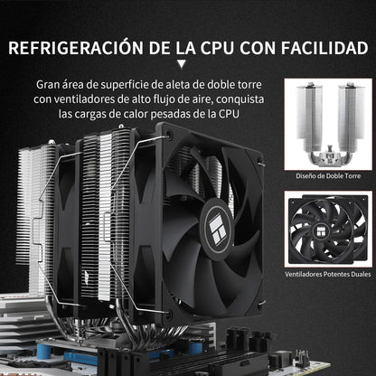 Thermalright Phantom Spirit 120 SE CPU Air Cooler, 7 Heatpipes CPU Cooler, Dual 120mm TL-C12B V2 PWM Fans, AGHP 4.0 Technology, S-FDB Bearing, For AMD AM4 AM5/Intel 1700/1150/1151/1200, PC Cooler