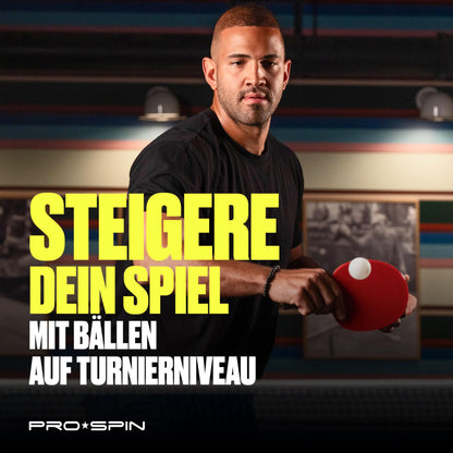 PRO SPIN Table Tennis Balls Elite Series - White Premium Table Tennis Balls 3 Stars | High-performance 40+ ABS balls at tournament level | Perfect roundness, Perfect spin | Precise bounce | Durable