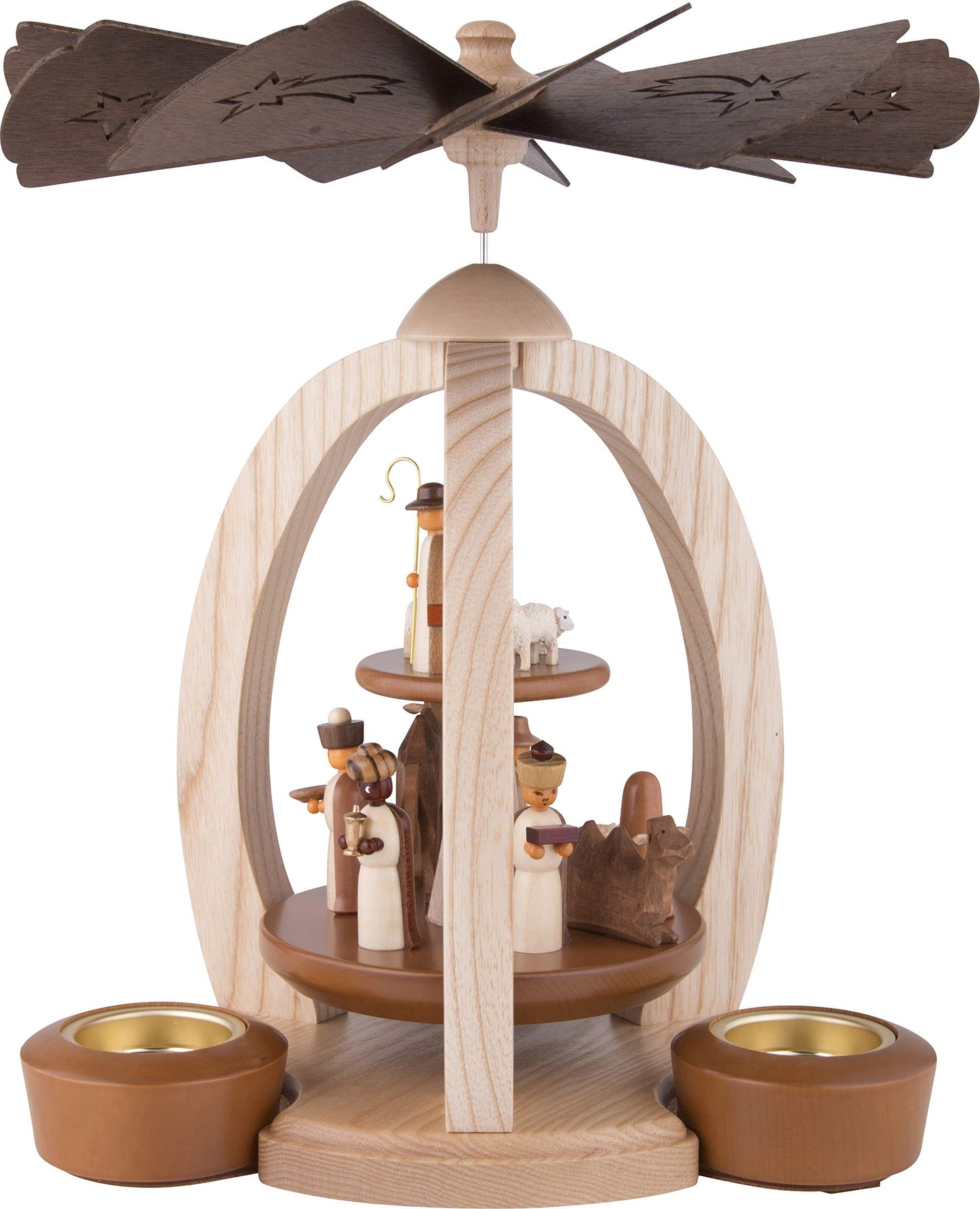 2-story Christmas pyramid Christ's birth Exclusive - 28 cm - 100% Erzgebirge Pyramid