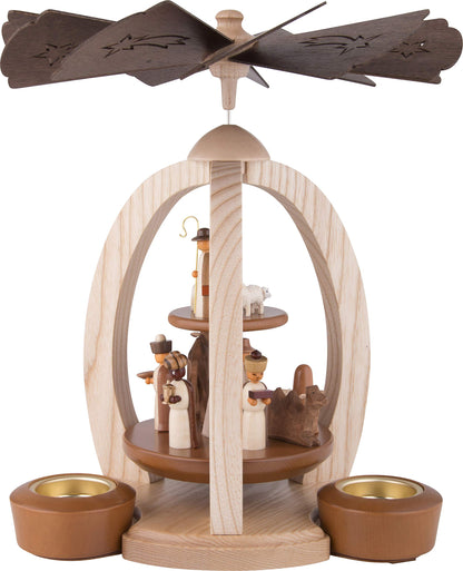 2-story Christmas pyramid Christ's birth Exclusive - 28 cm - 100% Erzgebirge Pyramid