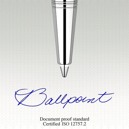 Parker ballpoint pen refills with medium point and blue QUINKflow ink, 10 count.