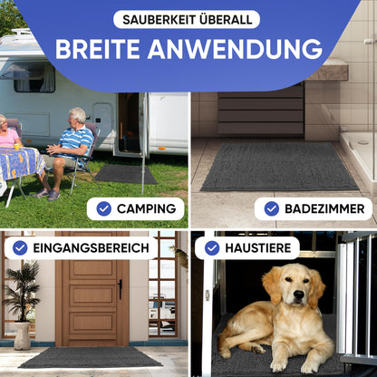 Sanders Luxury Mat - Indoor 60 x 90 cm (24"x36") dirt trapping mat, non-slip machine washable doormat | Door mat, absorbent runner mat, entrance mat for dogs, entrance, hallway & camping