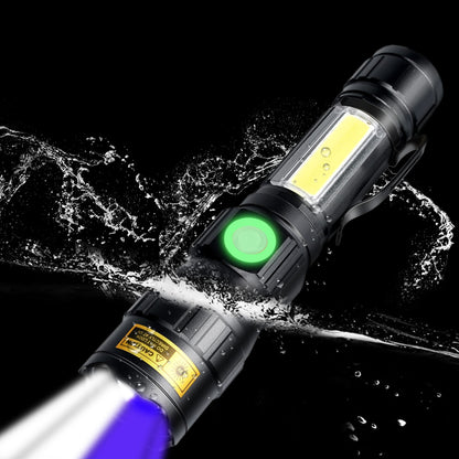 DARKBEAM A200 UV 365nm flashlights USB magnetic rechargeable LED flashlight 3 in 1 blacklight, ultraviolet wood lamp UV light 365 nm, detector for animal urine/amber/fluorescence, 2 pieces