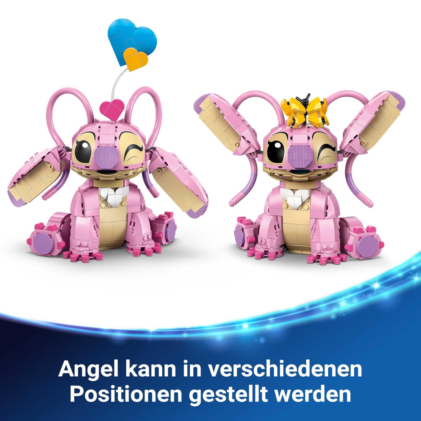 LEGO | Disney Angel - Lilo & Stitch Toy - Buildable playset with 3 heart balloons & 1 butterfly - Creative decoration - Gift for girls, boys ages 9+ and adult fans - 43257
