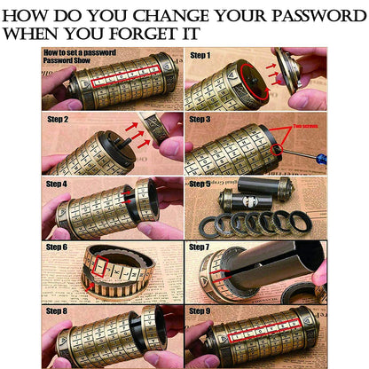 Da Vinci Code Cryptex Valentine's Day gifts for men women them him lock letter password code mini cryptex lock romantic birthday