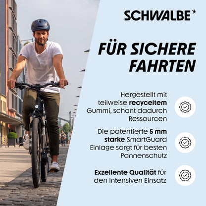 Swallow Marathon Plus bicycle tire - 28x1.75-47-622 - the puncture-proof tire for bikes - SmartGuard