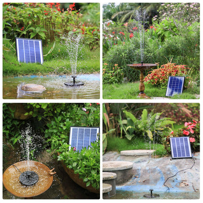 AISITIN 6.5W Solar Fountain with Built-in 1500mAh Battery Upgraded Pond Pump, Floating Fountain Pump with 6 Fountain Styles for Garden, Bird Bath, Pond, Fish Tank