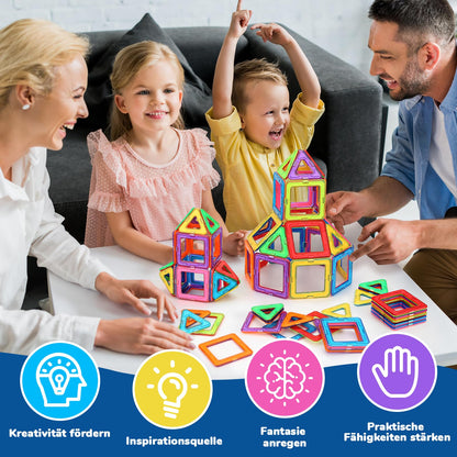 Magnetic building blocks, magnetic toys for kids, magnetic building blocks educational toy birthday preschool kids toddlers boys girls 3 years and up (48pcs Magnetic Tiles)