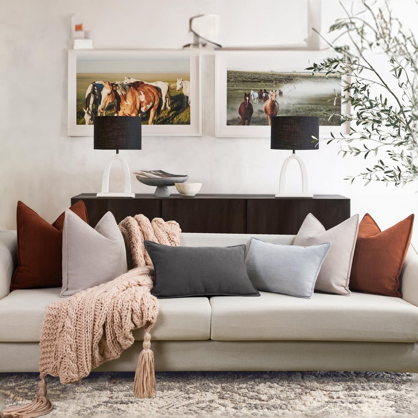 ZWJD Rust Pillow Cover 60x60 2-Pack Chenille Pillowcases Sofa Cushion Covers with elegant design, soft and luxurious decorative throw pillows for couch, bed, and home décor.