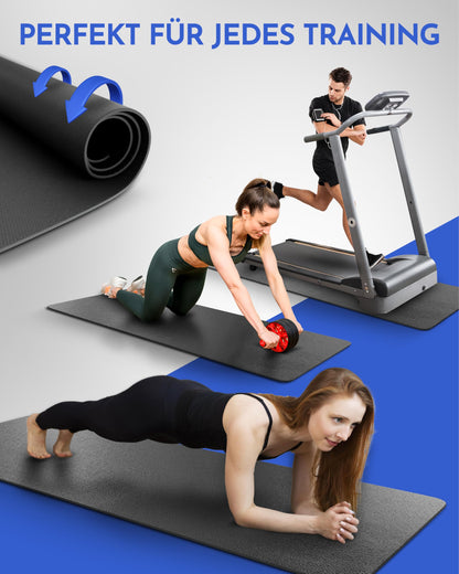 NEOLYMP Floor Protection Mat for Fitness Equipment (200 x 90cm) - Treadmill Mat 8mm Thickness - Durable, Non-Slip & Shock-Absorbing - Fitness Floor Mat for Crosstrainers - Exercise Mat, Fitness Mat