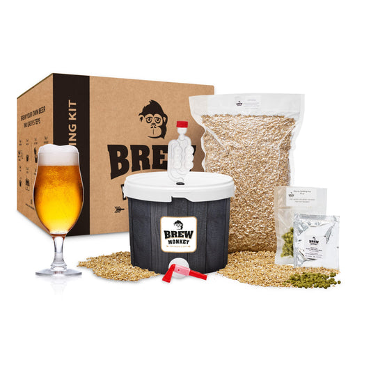 Brew Monkey® Beer Brewing Kit Helles | Basic Set 5 Liters Beer | 6.4% ABV | Beer Brewing Kit | Gifts for Men | Beer Gifts for Men | Birthday Gift for Men | Gifts for Dad