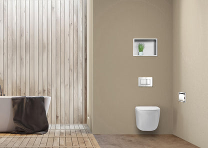 Balneo stainless steel toilet paper holder, 17.3x17.3x8.6 cm, recessed installation, paper dispenser toilet paper holder for bathroom, wall-mounted installation Wall-Box Paper 1 INOX