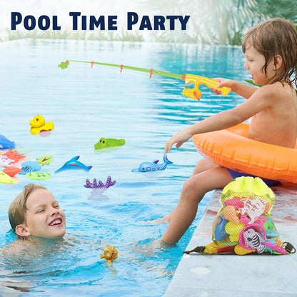 Water Toy for Kids Outdoor Pool Toy for Kids aged 3 4 5, fishing game with 30 magnetic fishes Bathtub Toy Bath Toy for Kids Pool/Splash Pool/Garden/Beach