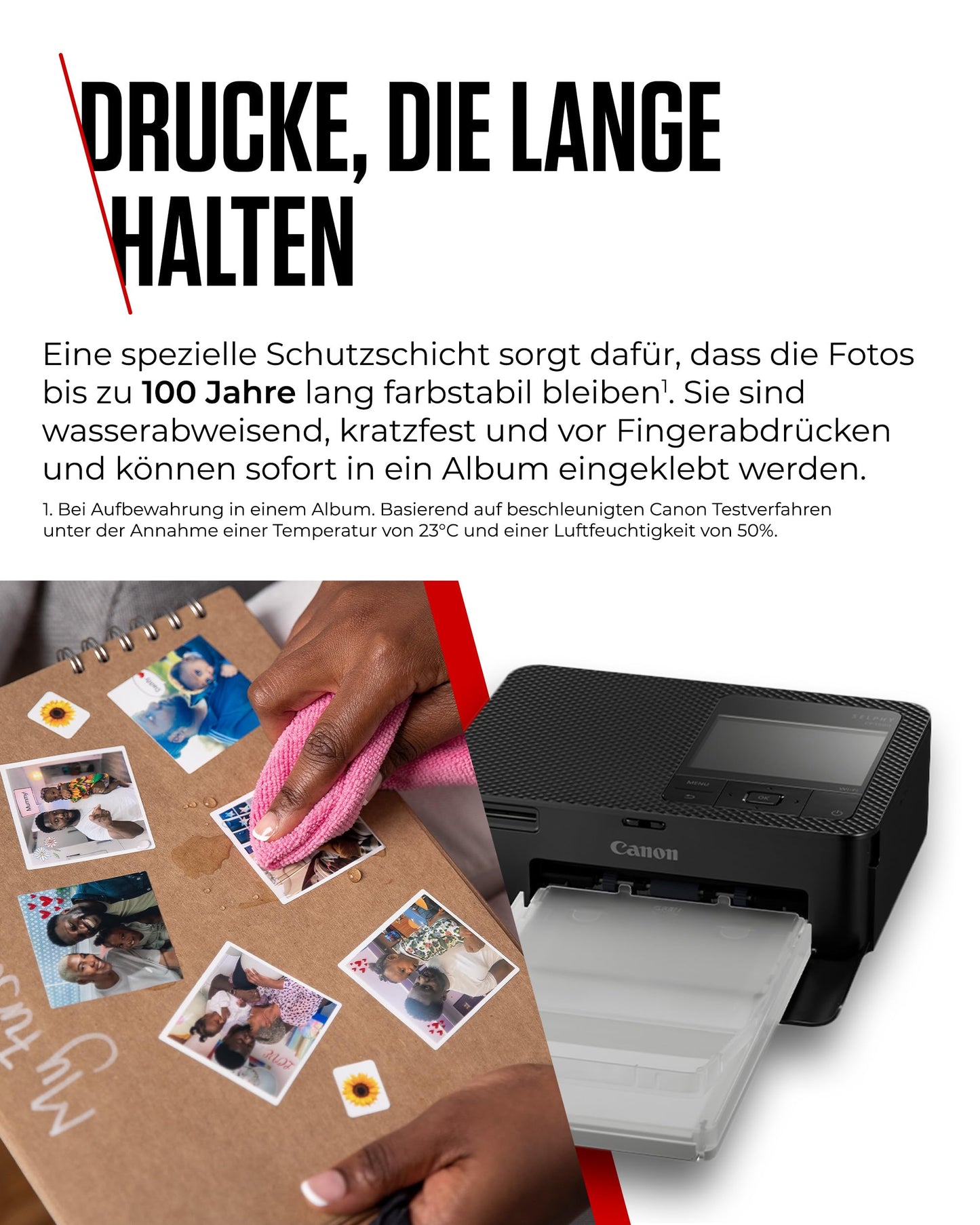 Canon SELPHY CP1500 Compact Photo Printer - Wireless Printing, Durable Photos, USB-C & SD Card Connection - Perfect for Scrapbooks and Photo Albums (Black)