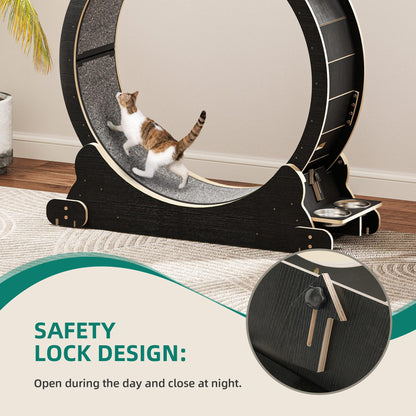 YITAHOME Cat Wheel Large Cat Exercise Wheel Silent Cat Wheel for Big Cats, Indoor Cats Fitness Cat Wheel Workout Equipment, 1065x1010x380mm