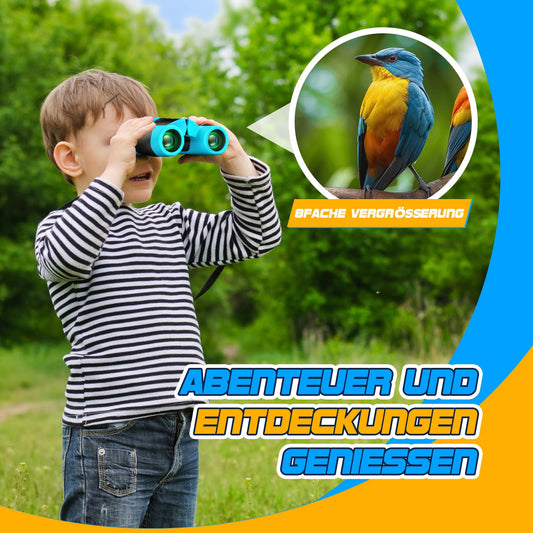 Binoculars for Kids Magnification 8X21, Back to School Boy Mini Binoculars Kids Toy for Ages 3-12, Outdoor Toy Telescope Children's Day Gifts for Little Boys - Outdoors, Hiking, Camping