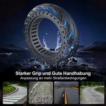 VOLOHAS 60/70-6.5 Solid Tire 10*2.5 for Ninebot Max G30/G30 D2/Odys Neo e100/Ducati Pro 2 Electric Scooter 10 inch Front or Rear Honeycomb Tire Anti-Slip Puncture-proof (1 PCS)