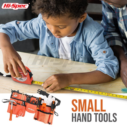 Hi-Spec 16-piece tool set for kids - with tool belt, work gloves, safety goggles, and real tools - perfect gift for little DIY enthusiasts, DIY projects, educational toy for children