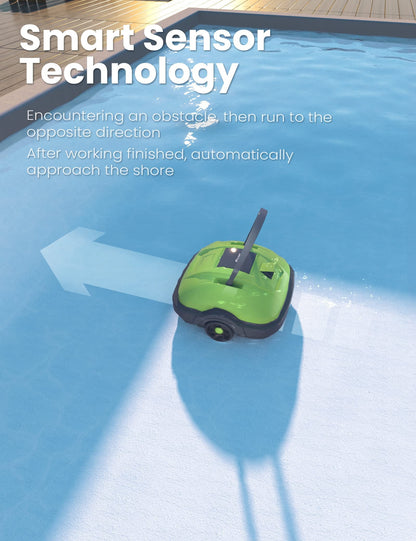 WYBOT Pool Robot Battery, Efficient Cleaning for Pools up to 50m² - Battery powered, Self-parking function & Dual Motor for maximum suction力