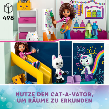 Lego Gabby's Dollhouse Toy - 4-story dollhouse with Gabby, Pawesome Panda, Kitty Fairy & Cakey Cat minifigures and accessories - Gift for girls and boys ages 4 and up - 10788
