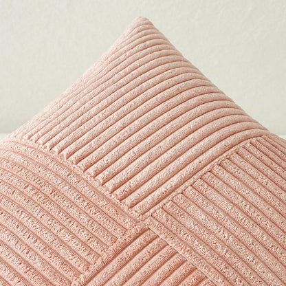 MIULEE 2 Pack Pillow Covers 50x50cm Rose Cushion Cover Pillowcases Throw Pillow Case Boho Couch Pillow Cord Decorative Accent Pillow Cover for Sofa