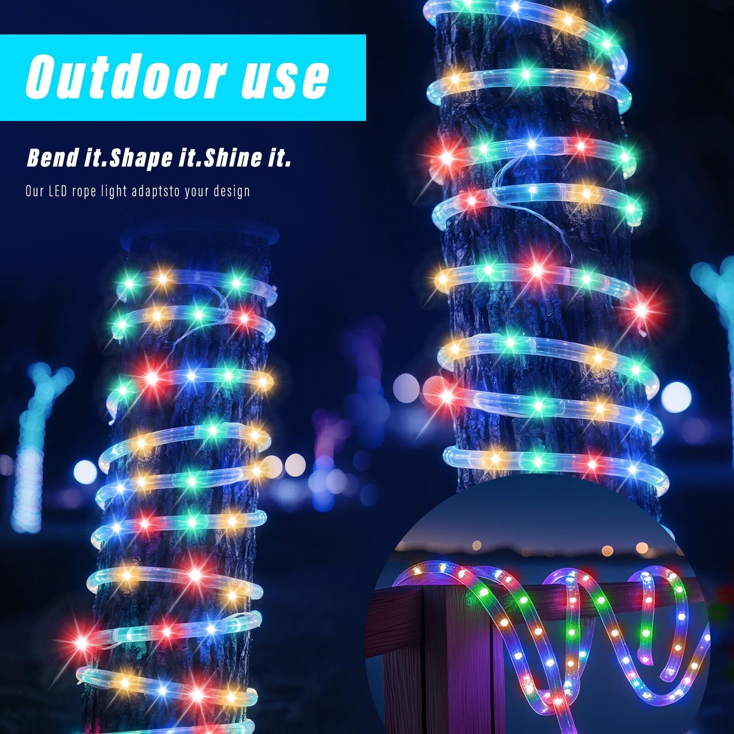 KISUFU 5M LED Strip Rope Lights, 220V LED Light Tube Outdoor, 240 LEDs/m Indoor Warm White LED Fairy Lights for Garden Decoration, Outdoor LED Lights Waterproof LED Tube