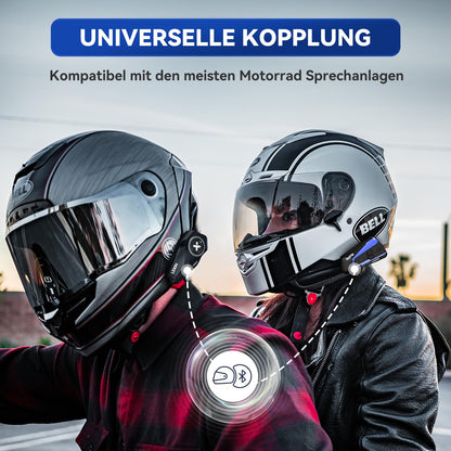 LEXIN G2P Motorcycle Bluetooth Headset, Helmet Communication System for 2 up to 6 people within 1000m range, IP67 Waterproof Hands-Free calling with FM Radio, Single Pack.