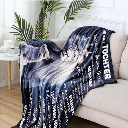 ZUCZUG Personalized Fleece Blanket Cozy Gifts Blanket to Our Daughter from Parents, To Our Daughter Blanket from Mom and Dad, Super Soft Flannel Blanket for Sofa Travel Birthday