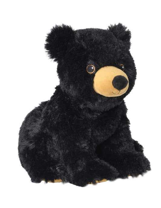 Warmies "Black Bear" plush toy warming pillow with a buckwheat-lavender filling, 30 cm size, black.