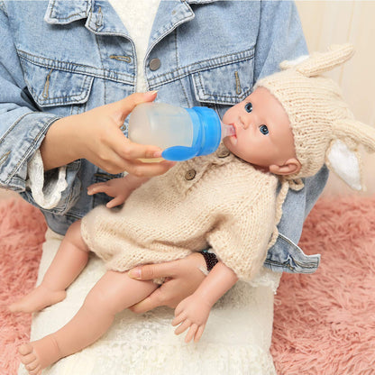 IVITA Full Body Silicone Reborn Baby Doll Newborn Real Doll Handmade Blue Eyes Soft Baby Girl Doll (WG1519-48cm-3791g-Girl)