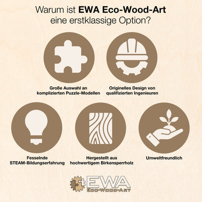 Tractor Wood Model Kit - DIY 3D Puzzle for Adults & Teens 14+ - Wood Puzzle for Adults & Teens with No Glue - Belarus-82 Tractor Model Wood Kit, EWA Eco-Wood-Art, 269 Pieces