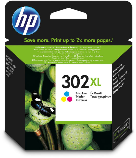 Inkjet cartridge 302XL, no refill, 8ml content, 330, cyan, magenta, yellow