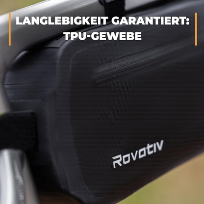 Rovativ® Bikepacking Frame Bag [46 cm] 100% waterproof - Bike bag for gravel bike and ultracycling [3.5 l]