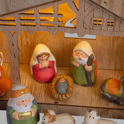 ARTECSIS 11-piece nativity set / 7.5cm size / Christmas crib / Ceramic Christmas figures / Ceramic figures for nativity scene from the Christmas story