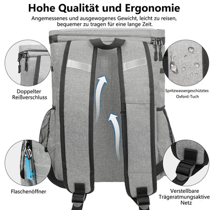 kiximay 30L Cooler Bag Large Foldable - Cooler Bag for Food & Drinks, Cooler Bag Picnic Bag, Insulated Thermal Bag, Car Cooler Bag for Beach/Picnic/Camping/BBQ